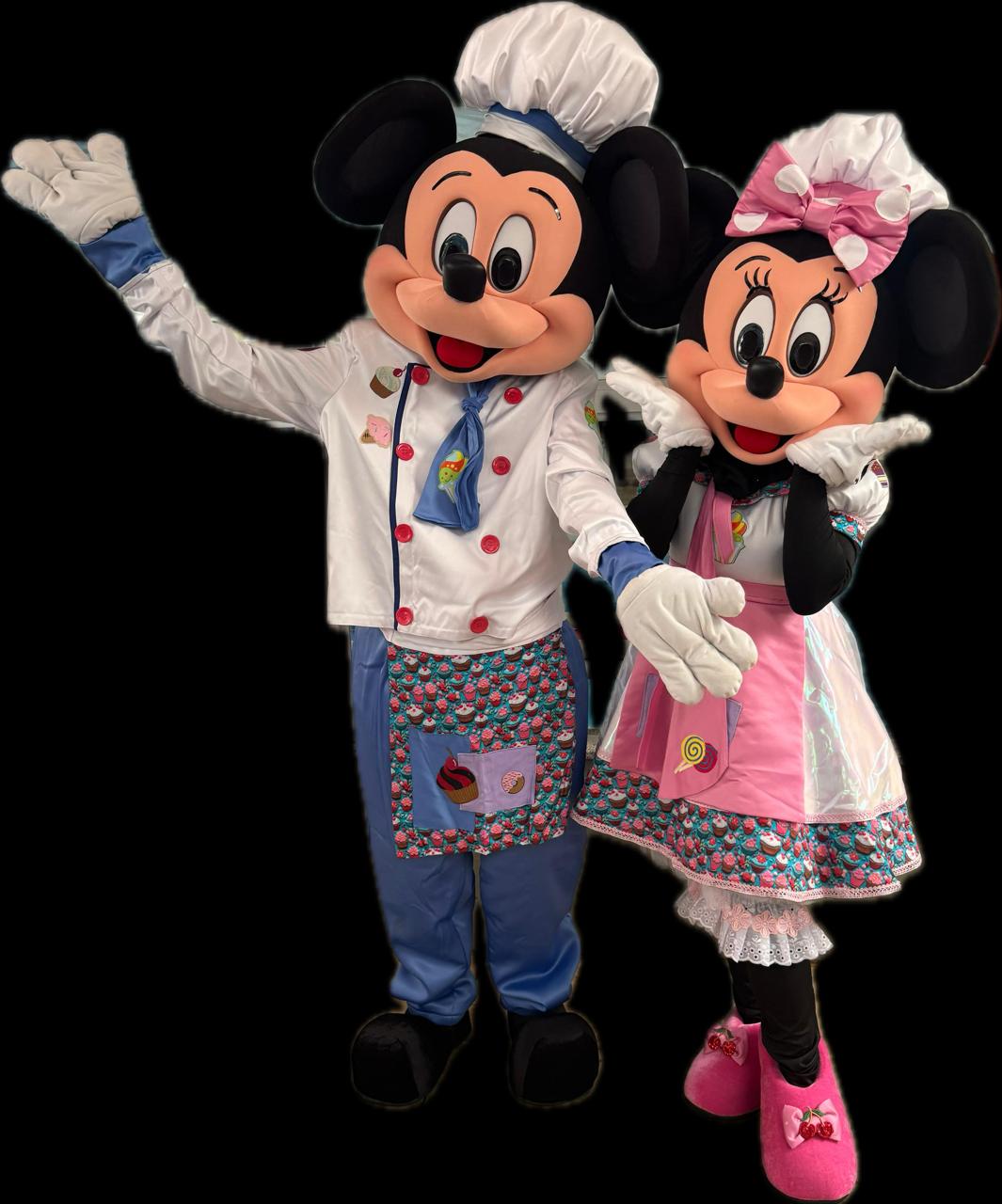 Mickey e Minnie confeiteiros